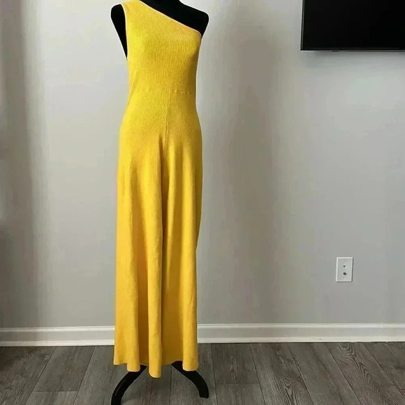 Free People Yellow Knit One Shoulder Jumpsuit - Picture 7 of 10